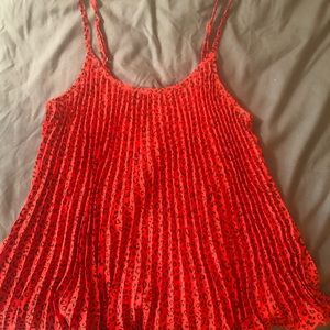 Red and black tribal/animal print tank top